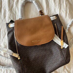 Michael Kors Leather Backpack - Brown with Gold Hardware - NWT